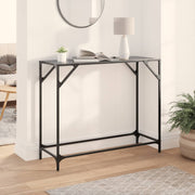 Wandtafel 98x35x81 cm zwart glas staal