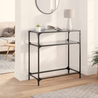 Wandtafel 80x35x81 cm zwart glas staal