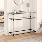 Wandtafel glas 98x35x81 cm staal
