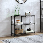 Wandtafel 98x30x81 cm zwart glas staal