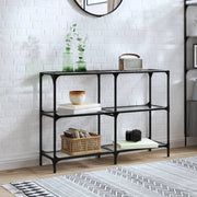 Wandtafel 118,5x30x81 cm glas staal