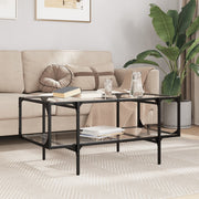 Salontafel 98,5x50x45 cm glas staal