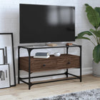 Tv-meubel 80x35x51 cm hout bruin eikenkleurig