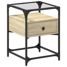 Nachtkastje 40x40x55 cm bewerkt hout sonoma eikenkleurig