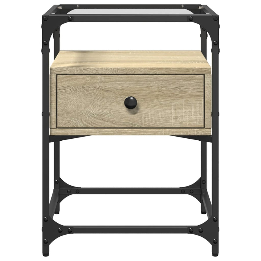 Nachtkastjes 2 st 40x40x55 cm bewerkt hout sonoma eikenkleurig