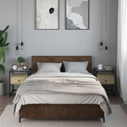 Nachtkastjes 2 st 40x40x55 cm bewerkt hout sonoma eiken