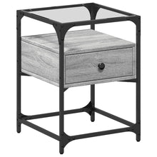 Nachtkastjes 40x40x55 cm bewerkt hout grijs sonoma
