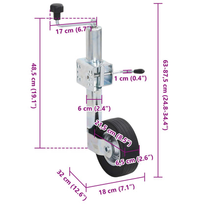 Neuswiel Met Splitklem 60 Mm Gegalvaniseerd Staal Grijs