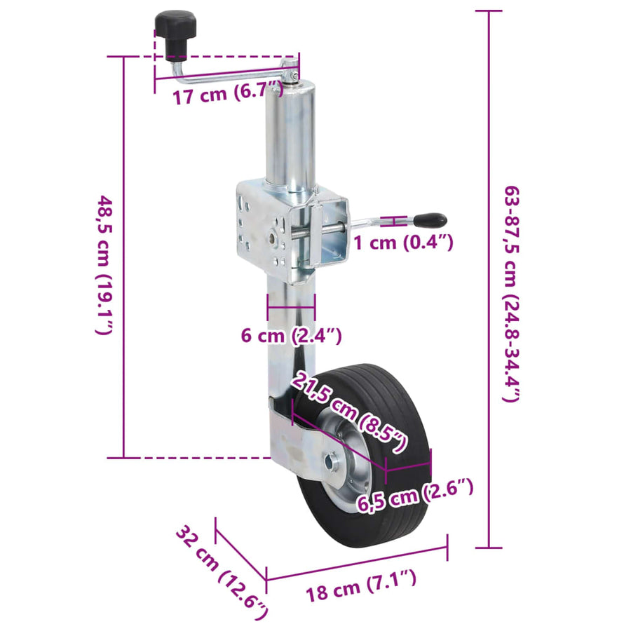 Neuswiel Met Splitklem 60 Mm Gegalvaniseerd Staal Grijs
