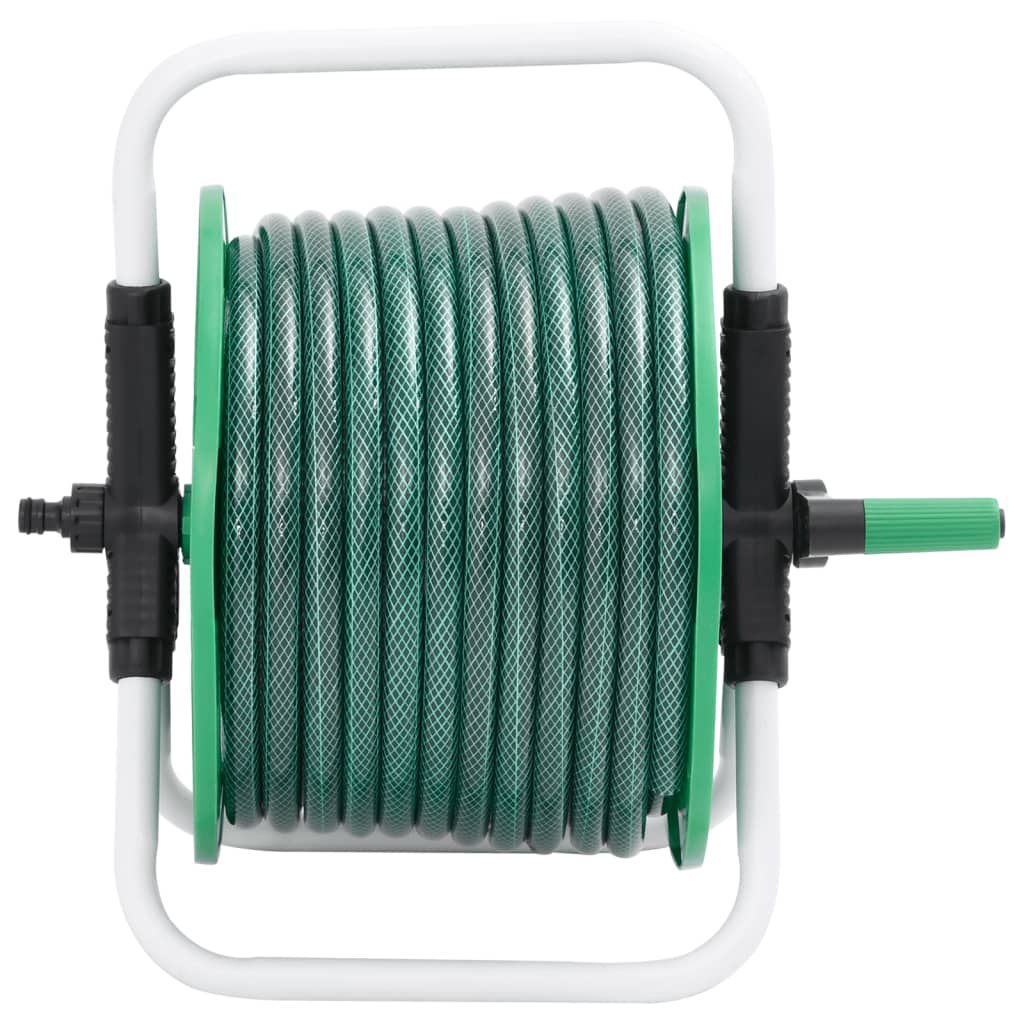 Slanghaspel met 30 m slang vrijstaand PVC groen