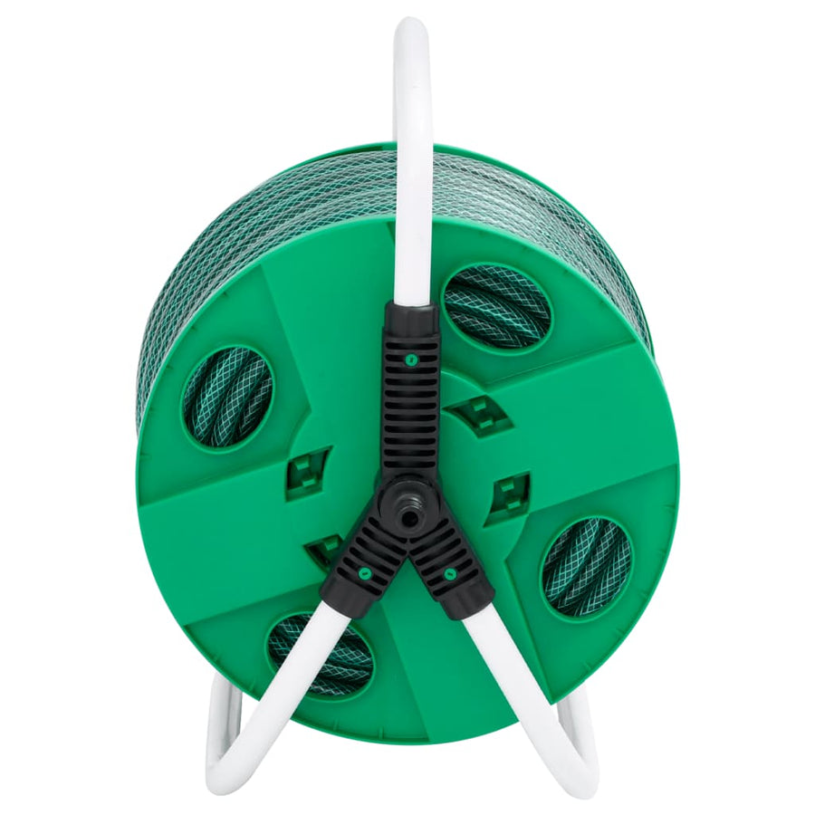 Slanghaspel met 30 m slang vrijstaand PVC groen