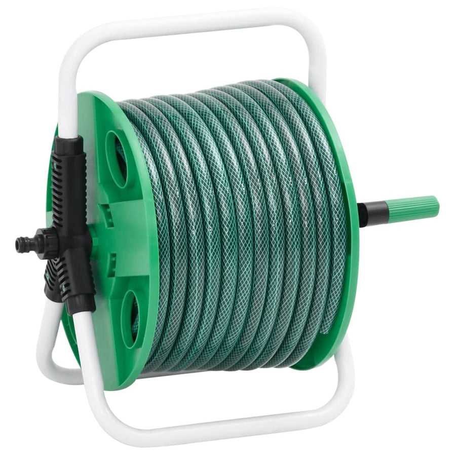Slanghaspel met slangkoppelset 0,5" 30 m vrijstaand PVC groen