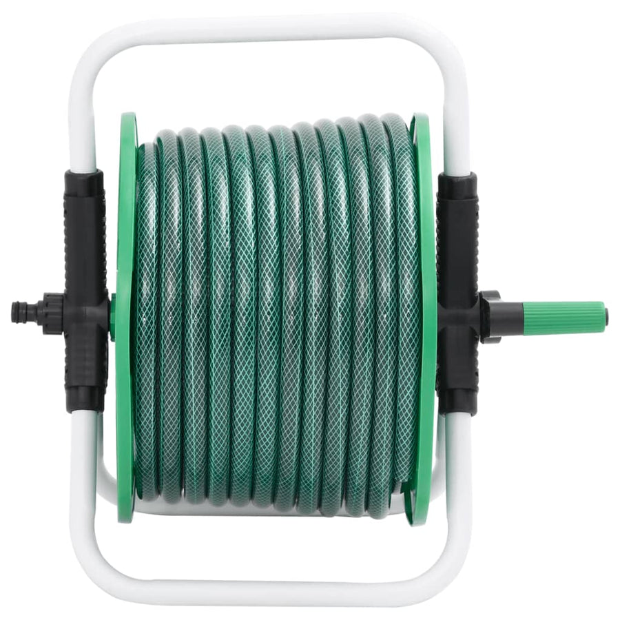 Slanghaspel met slangkoppelset 0,5" 30 m vrijstaand PVC groen