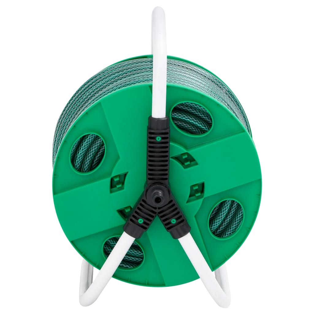 Slanghaspel met slangkoppelset 0,5" 30 m vrijstaand PVC groen