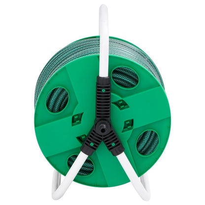 Slanghaspel met slangkoppelset 0,5" 30 m vrijstaand PVC groen