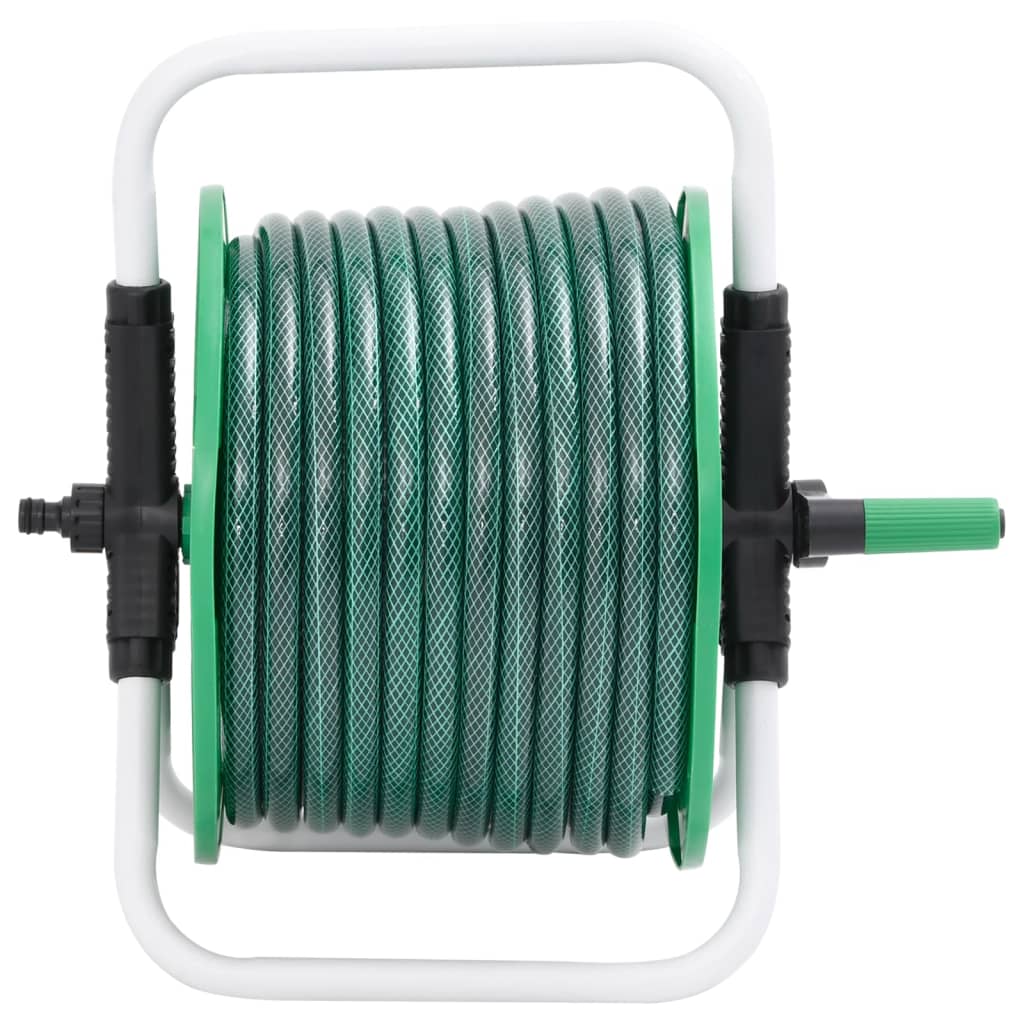Slanghaspel met slangkoppelset 0,5" 50 m vrijstaand PVC groen