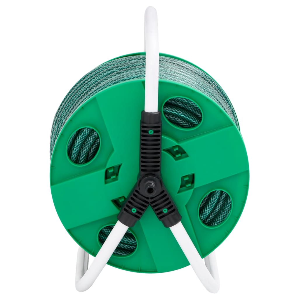 Slanghaspel met slangkoppelset 0,5" 50 m vrijstaand PVC groen