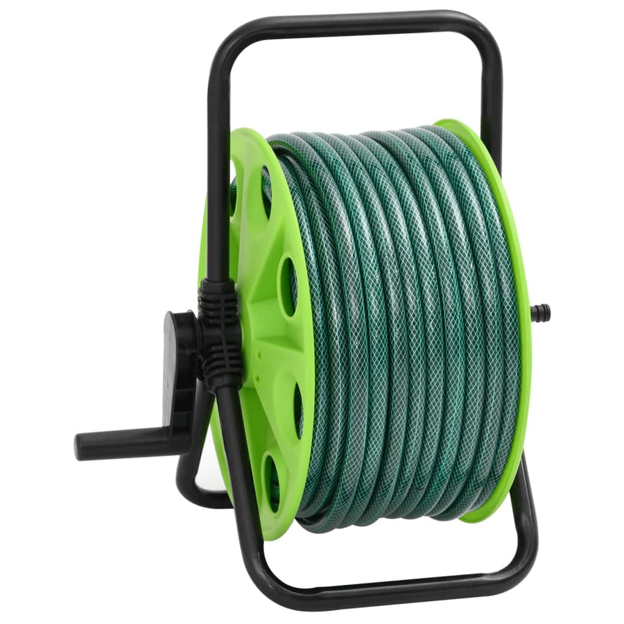 Slanghaspel met 30 m slang vrijstaand PVC groen