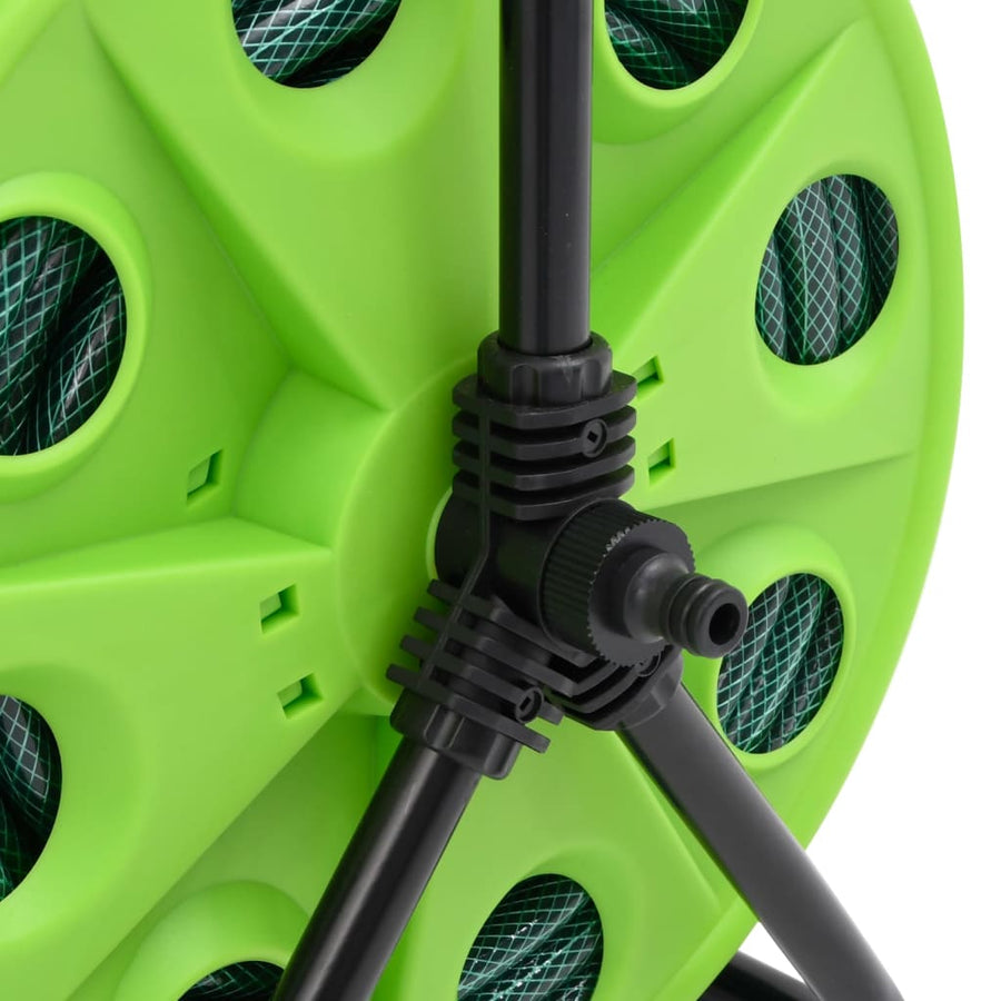 Slanghaspel met 30 m slang vrijstaand PVC groen