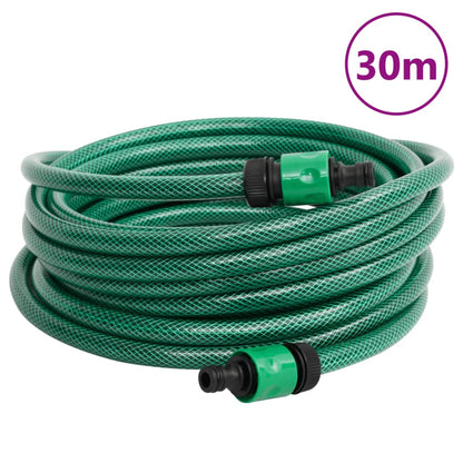 Slanghaspel met 30 m slang vrijstaand PVC groen