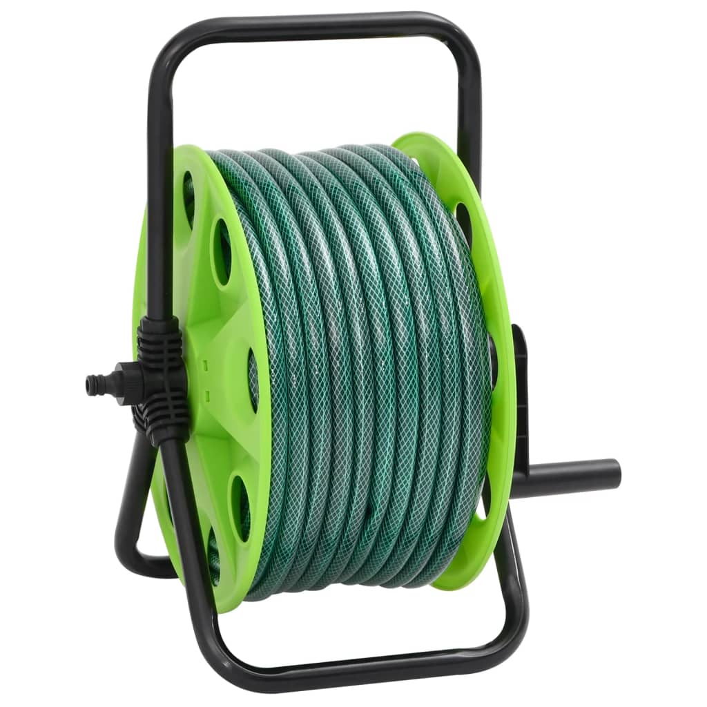 Slanghaspel met slangkoppelset 0,5" 30 m vrijstaand PVC groen