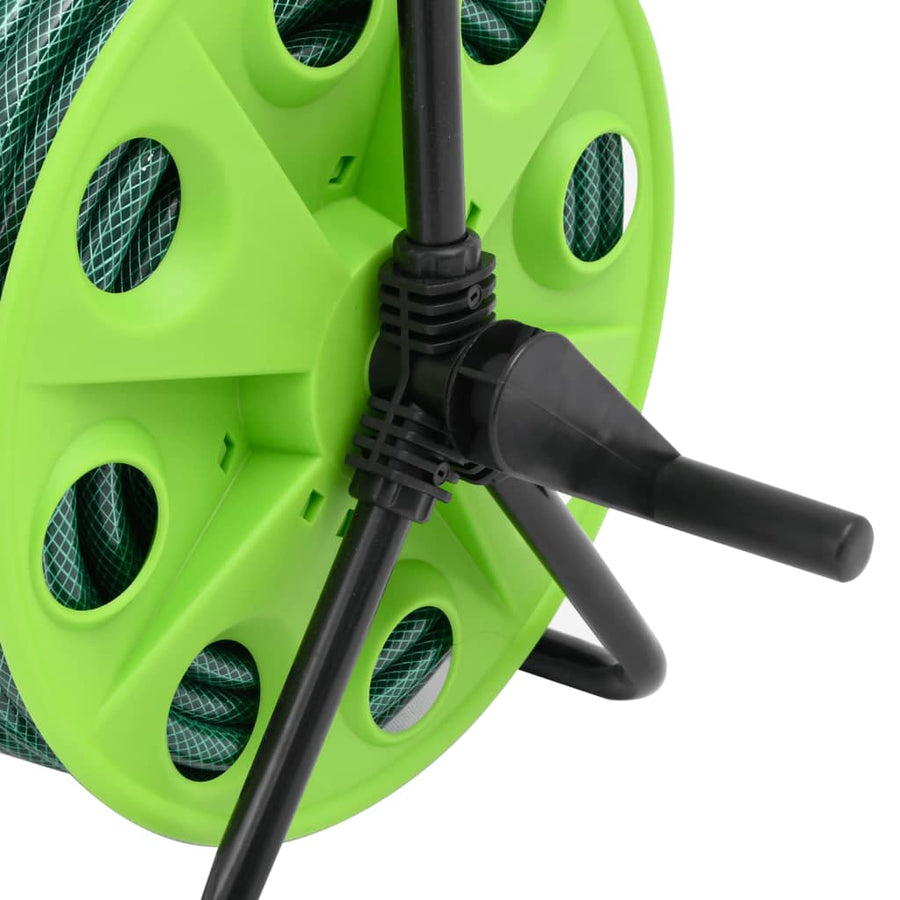 Slanghaspel met slangkoppelset 0,5" 30 m vrijstaand PVC groen