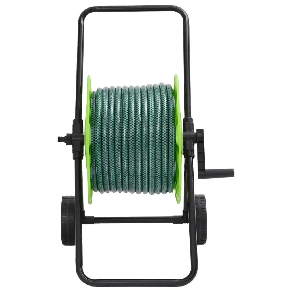 Slanghaspelkar en slangkoppelset 0,5" vrijstaand 30 m PVC groen