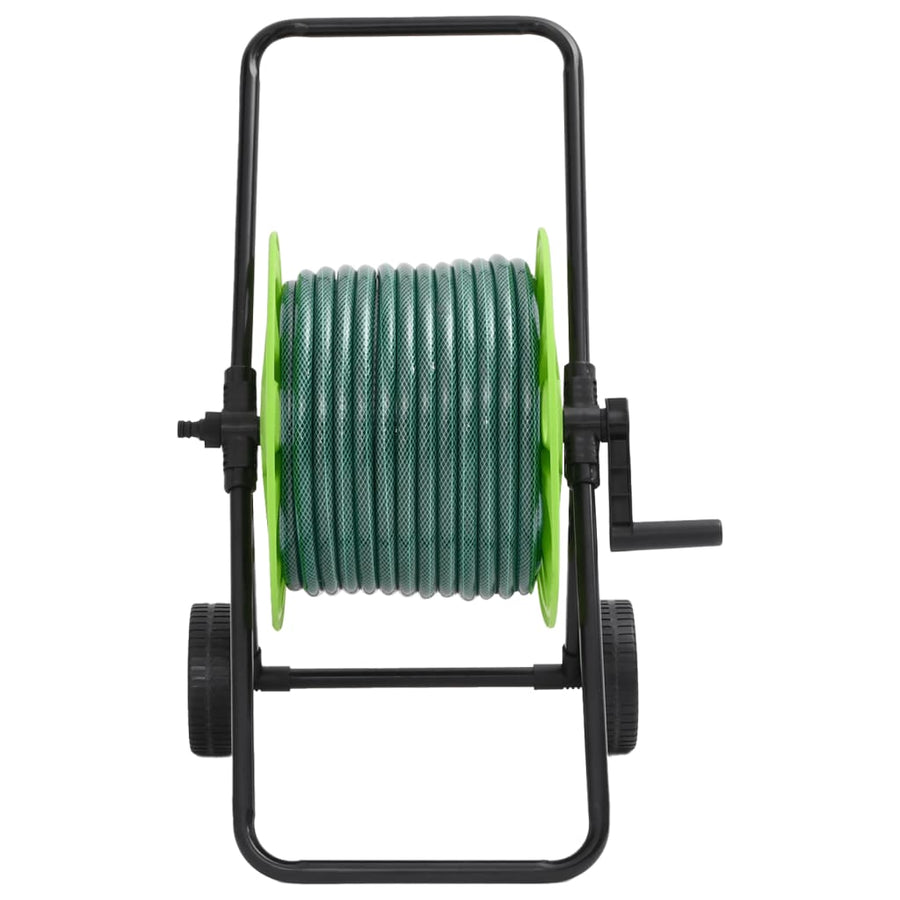Slanghaspelkar en slangkoppelset 0,5" vrijstaand 30 m PVC groen