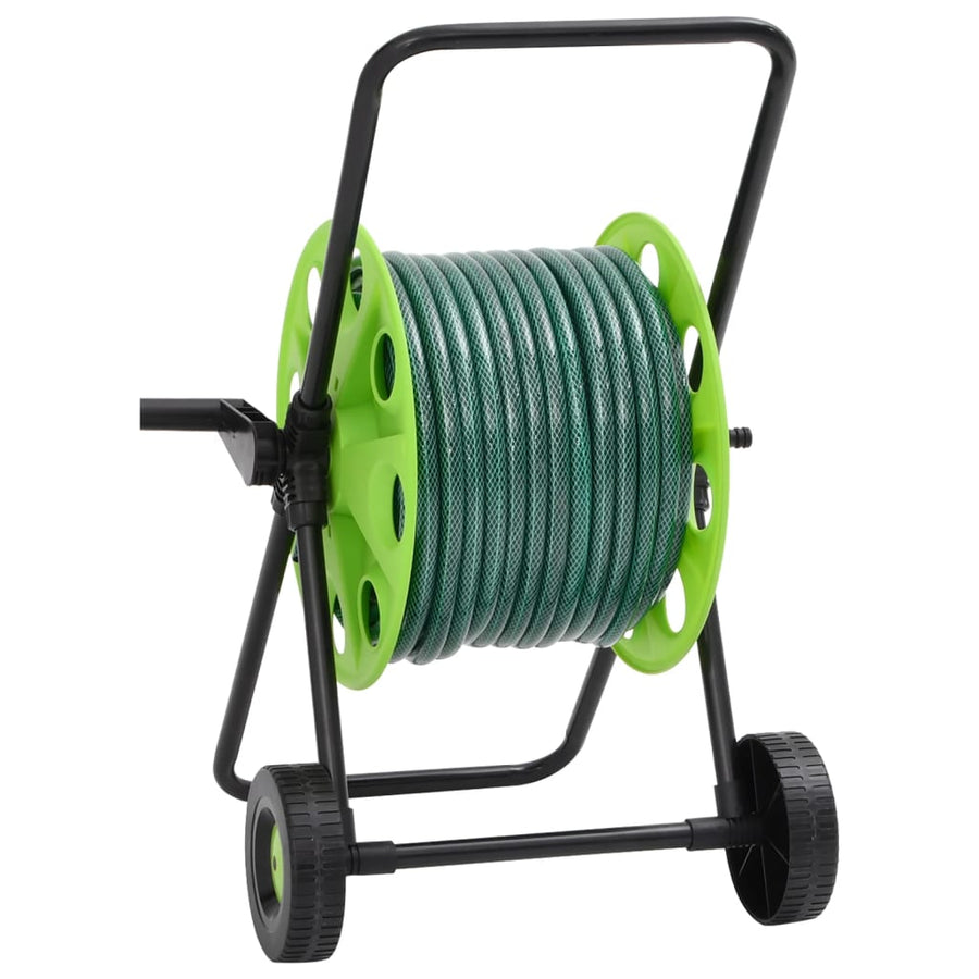 Slanghaspelkar en slangkoppelset 0,5" vrijstaand 30 m PVC groen