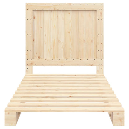 Bedframe Met Hoofdbord Massief Grenenhout 100 x 200 cm Nee Naturel