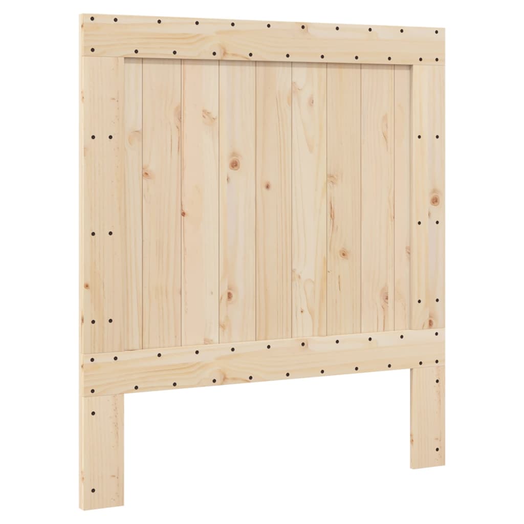 Bedframe met hoofdbord massief grenenhout 90x200 cm