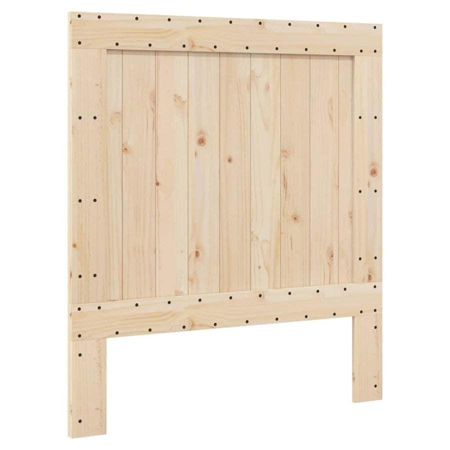 Bedframe Met Hoofdbord Massief Grenenhout Grijs 90X200 Cm Groen