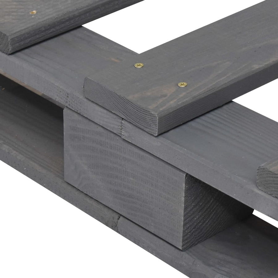 Bedframe Met Hoofdbord Massief Grenenhout Grijs 90X200 Cm Groen