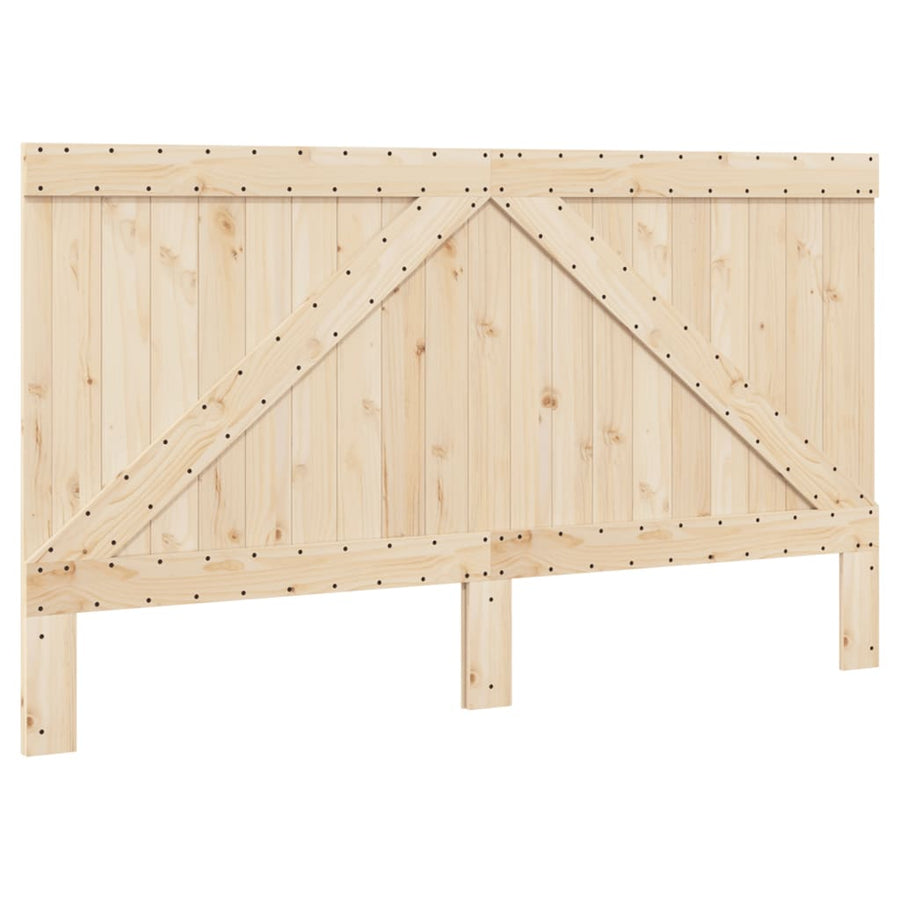 Bedframe met hoofdbord massief grenenhout 200x200 cm