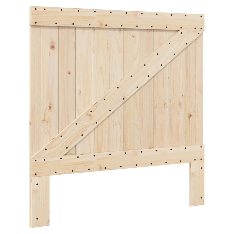 Bedframe met hoofdbord massief grenenhout 100x200 cm