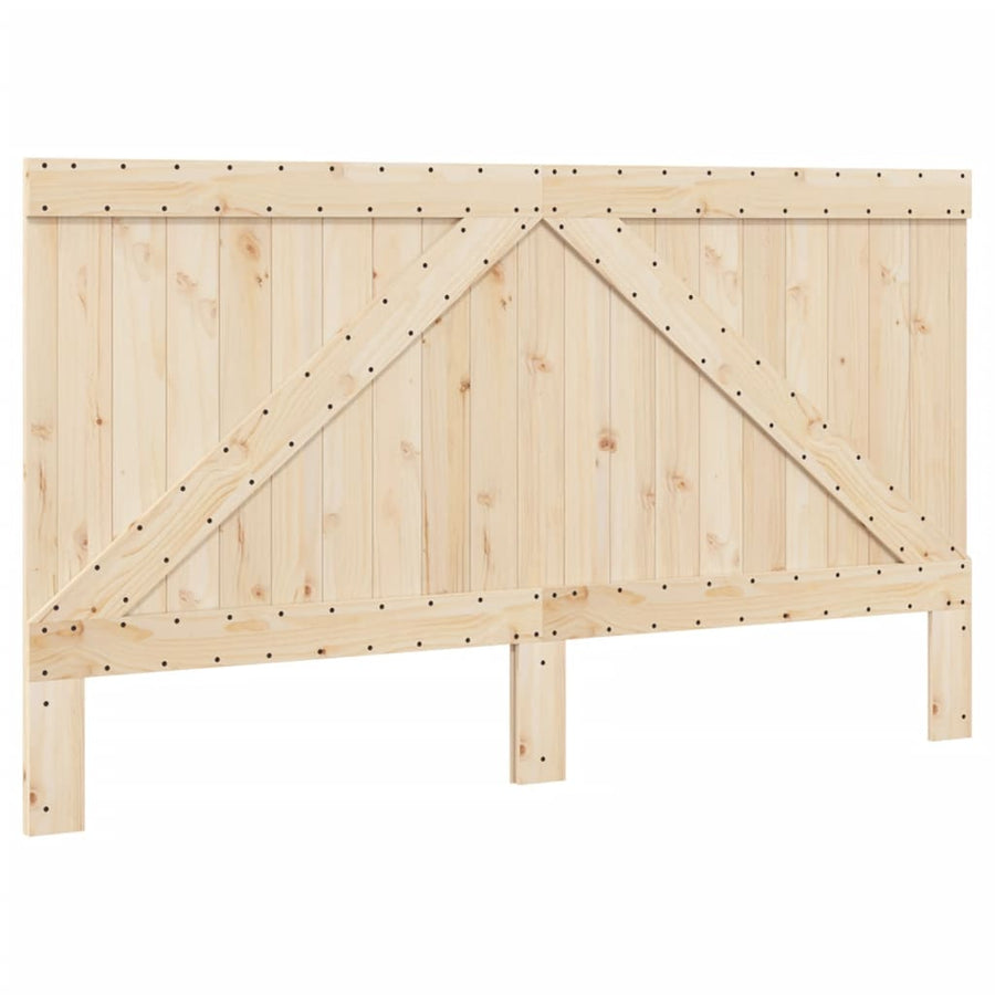 Bedframe met hoofdbord massief grenenhout 200x200 cm