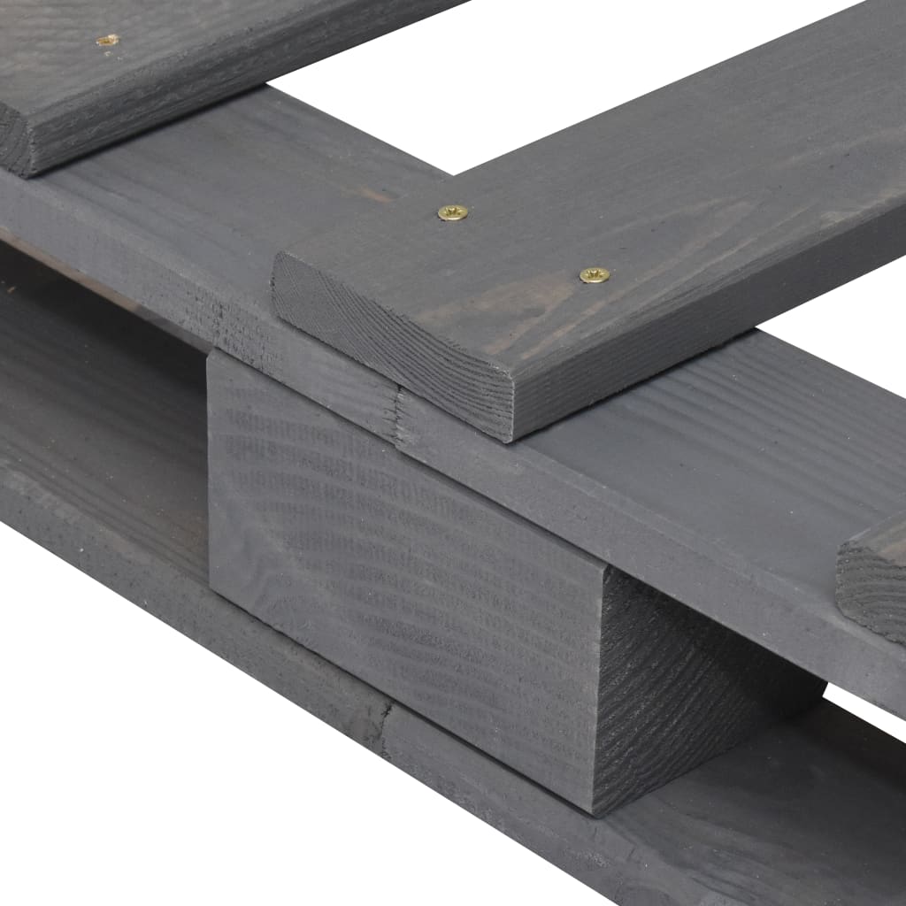 Bedframe Met Hoofdbord Massief Grenenhout Grijs 100X200 Cm Wit