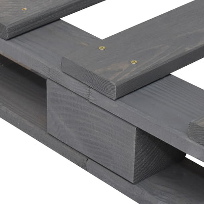 Bedframe Met Hoofdbord Massief Grenenhout Grijs 100X200 Cm Wit