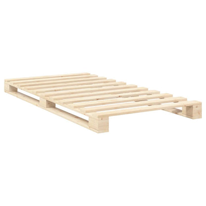 Bedframe Met Hoofdbord Massief Grenenhout 100 x 200 cm Nee Naturel