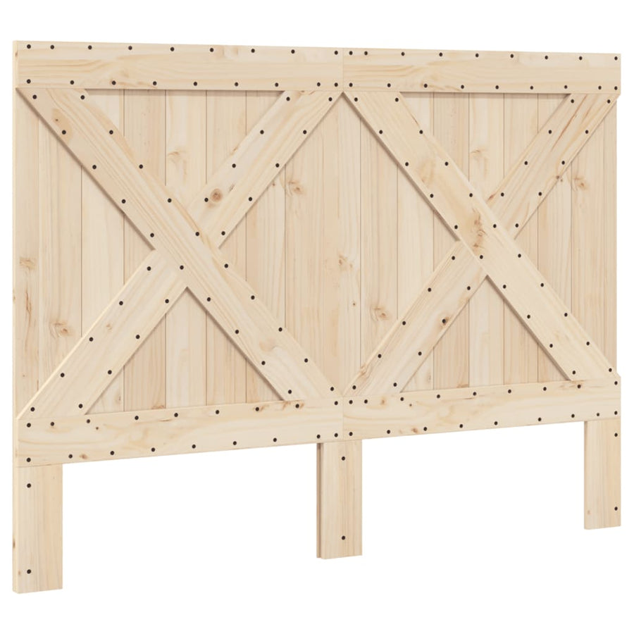 Bedframe met hoofdbord massief grenenhout 160x200 cm