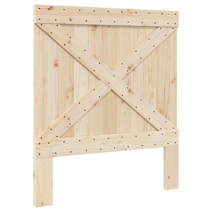 Bedframe Met Hoofdbord Massief Grenenhout Grijs 90X200 Cm Wit