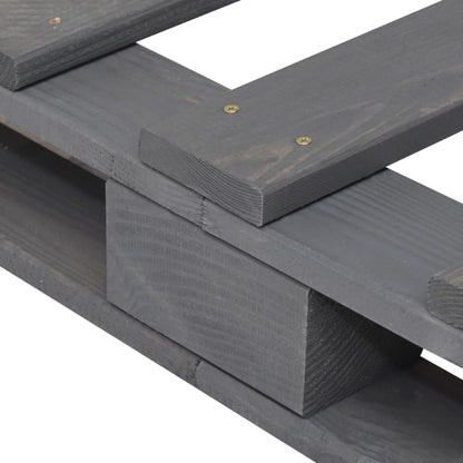 Bedframe Met Hoofdbord Massief Grenenhout Grijs 90X200 Cm Wit
