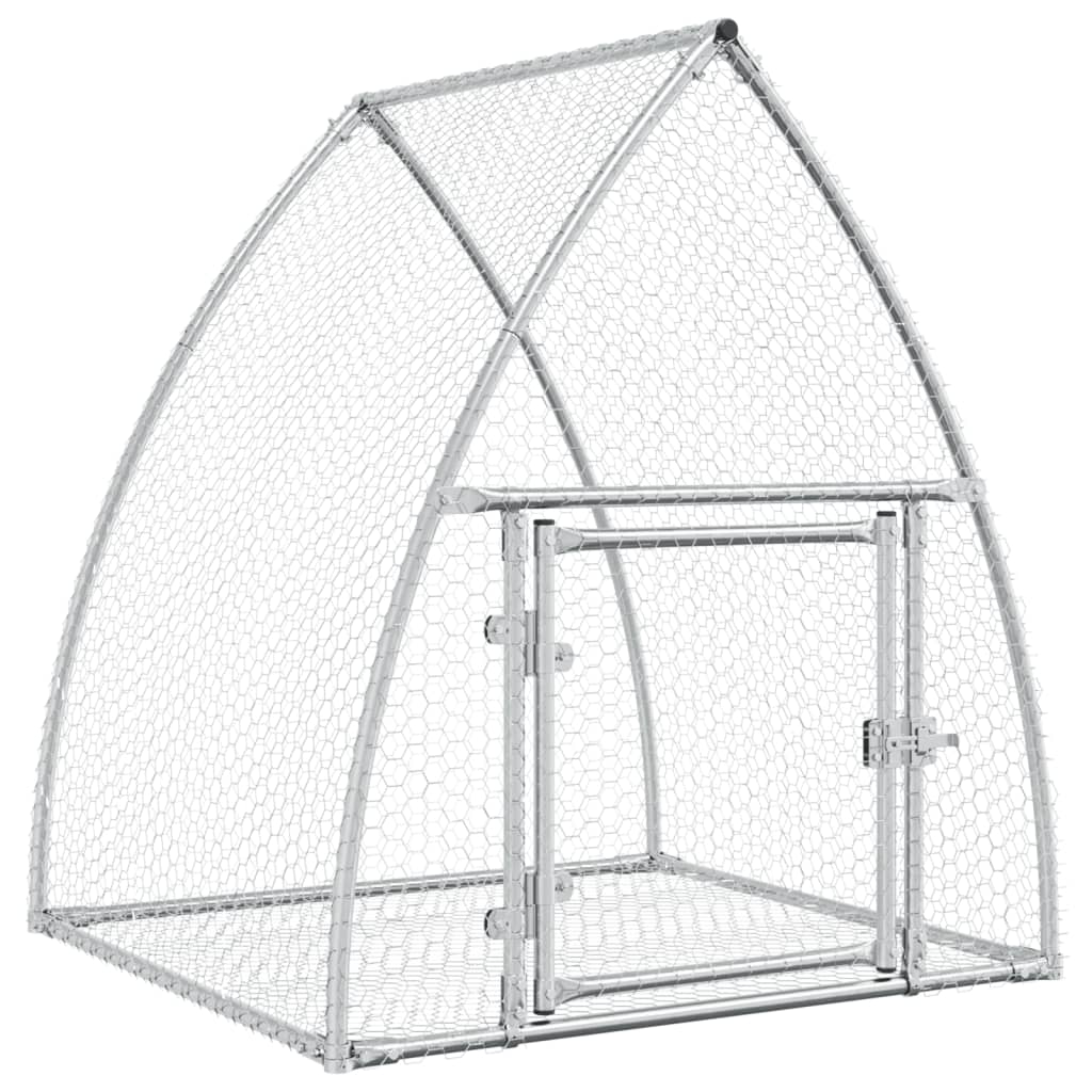 Konijnenhok 100X105X120 Cm Gegalvaniseerd Staal Zilverkleurig