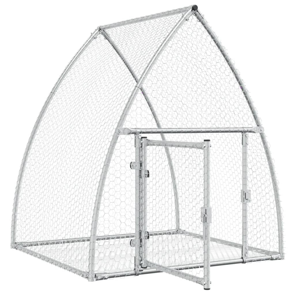 Konijnenhok 100X105X120 Cm Gegalvaniseerd Staal Zilverkleurig