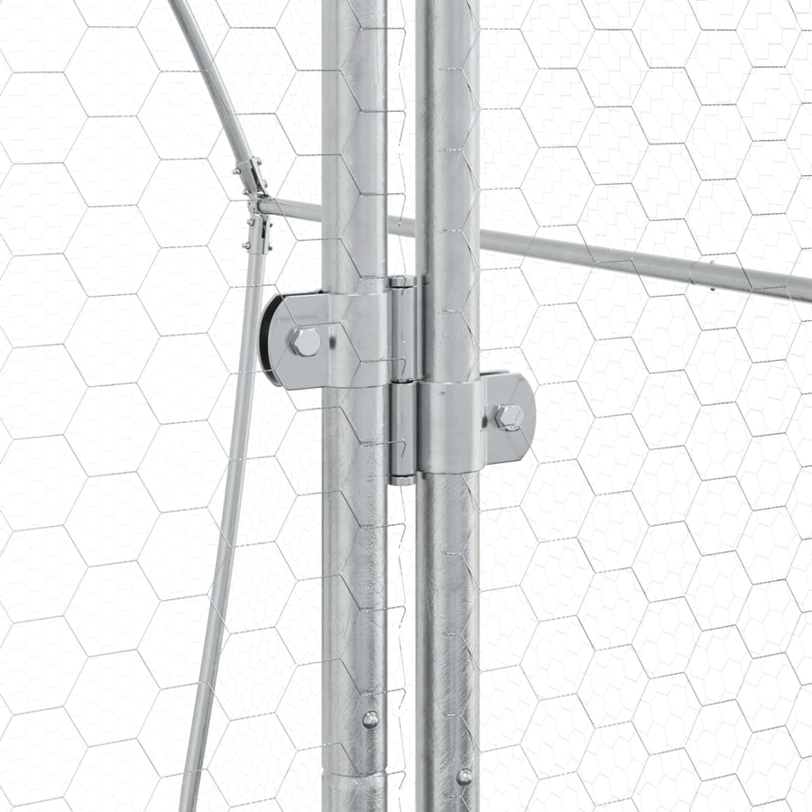 Konijnenhok 100X105X120 Cm Gegalvaniseerd Staal Zilverkleurig