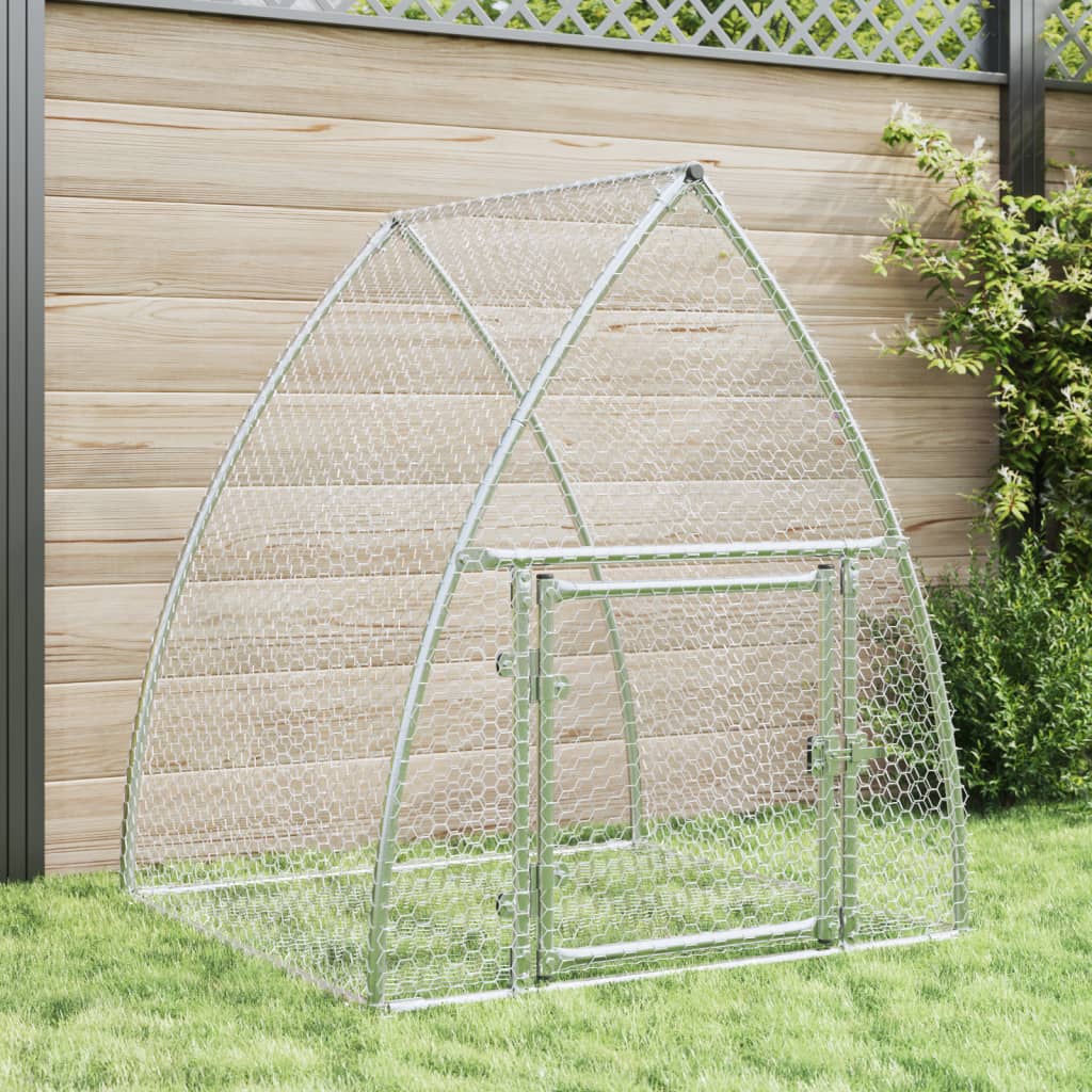 Konijnenhok 100X105X120 Cm Gegalvaniseerd Staal Zilverkleurig