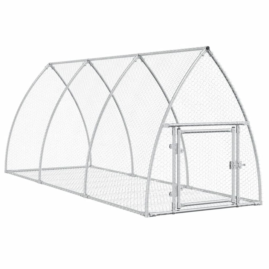 Konijnenkooi 300X105X120 Cm Gegalvaniseerd Staal Zilverkleurig Donkerbruin