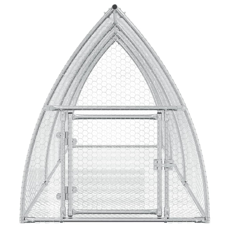 Konijnenkooi 300X105X120 Cm Gegalvaniseerd Staal Zilverkleurig Donkerbruin