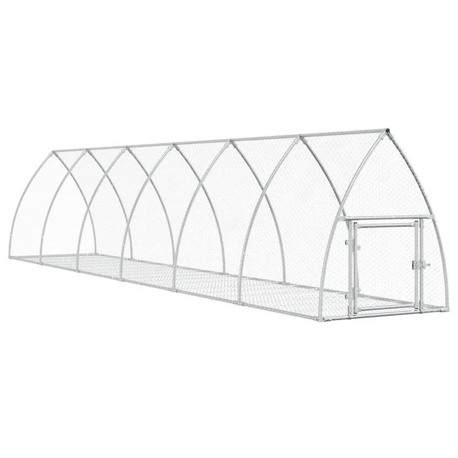 Konijnenkooi 600X105X120 Cm Gegalvaniseerd Staal Zilverkleurig