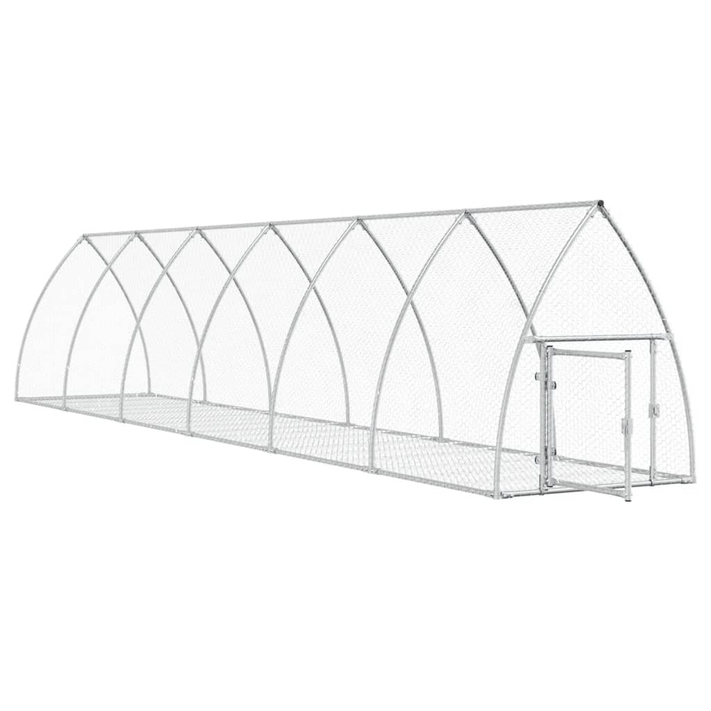 Konijnenkooi 600X105X120 Cm Gegalvaniseerd Staal Zilverkleurig